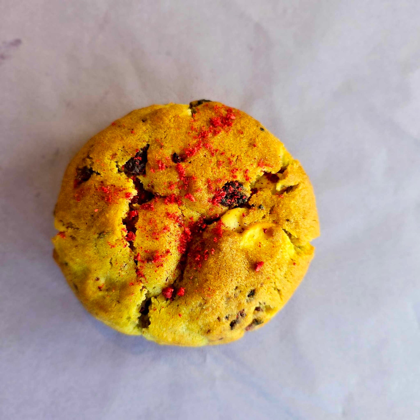Raspberry White Chocolate NYC Cookies