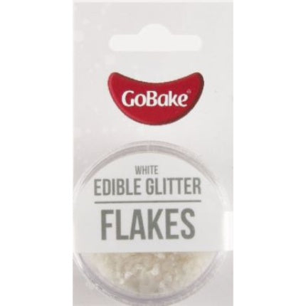 GoBake Glitter Flakes White - 2g