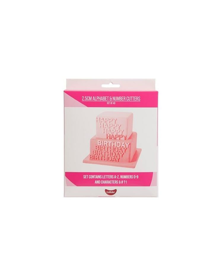 GoBake Alphabet and Number Cutters 2.5cm - 40pk