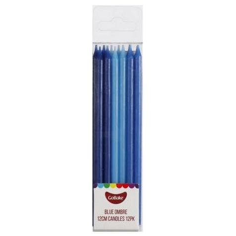 GoBake Candles - Blue Ombre - 12cm (pack of 12)