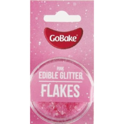 GoBake Glitter Flakes Pink - 2g
