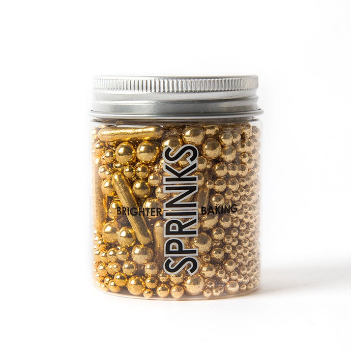 Sprinks - Bubble & Bounce Shiny Gold Sprinkles - 75g