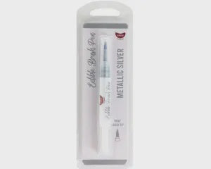 Metallic Edible Brush Pen Marker - Silver