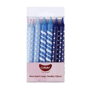 GoBake Candles - Blue Ombre - 8cm (pack of 12)