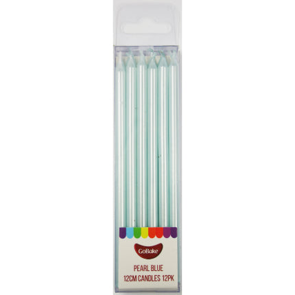 GoBake Candles - Pearl Blue - 12cm (pack of 12)