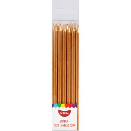 GoBake Candles - Pearl Copper - 12cm (pack of 12)