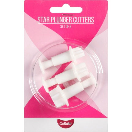 GoBake Plunger Cutter Star - 3pk
