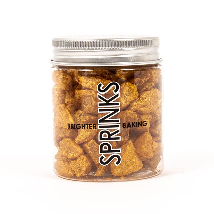 Sprinks - Gold Large Rock Sugar Sprinkles - 75g