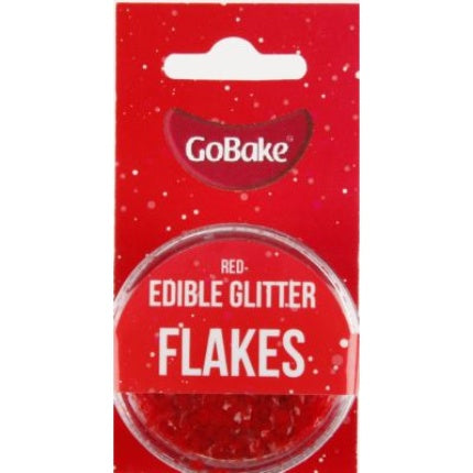 GoBake Glitter Flakes Red - 2g