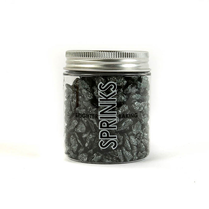 Sprinks - Gunmetal Large Rock Sugar Sprinkles - 75g